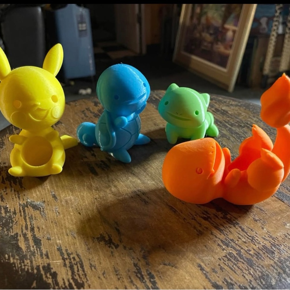 Colorful Pokémon Air Plant Holder Set